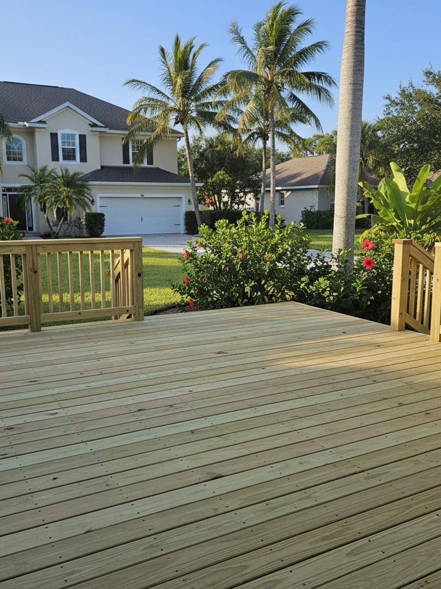 Genesis Deck Solutions crew working on a home