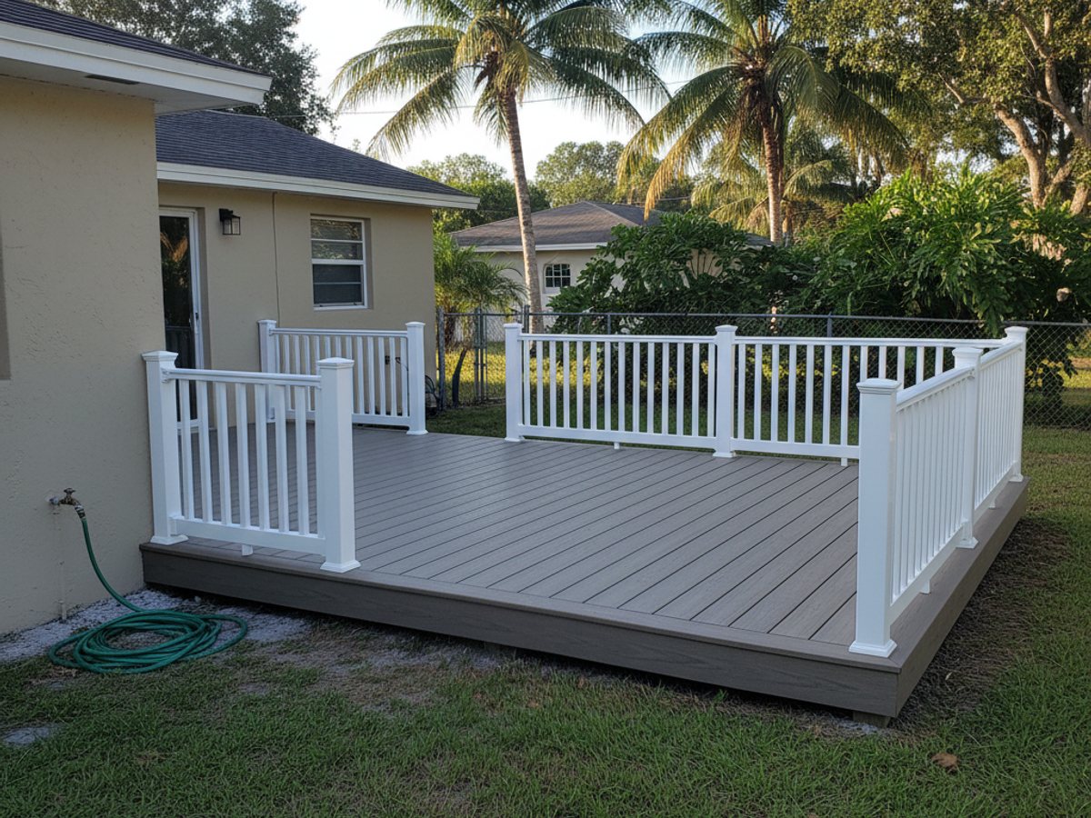 Genesis Deck Solutions crew at work on a home in Hollywood, FL